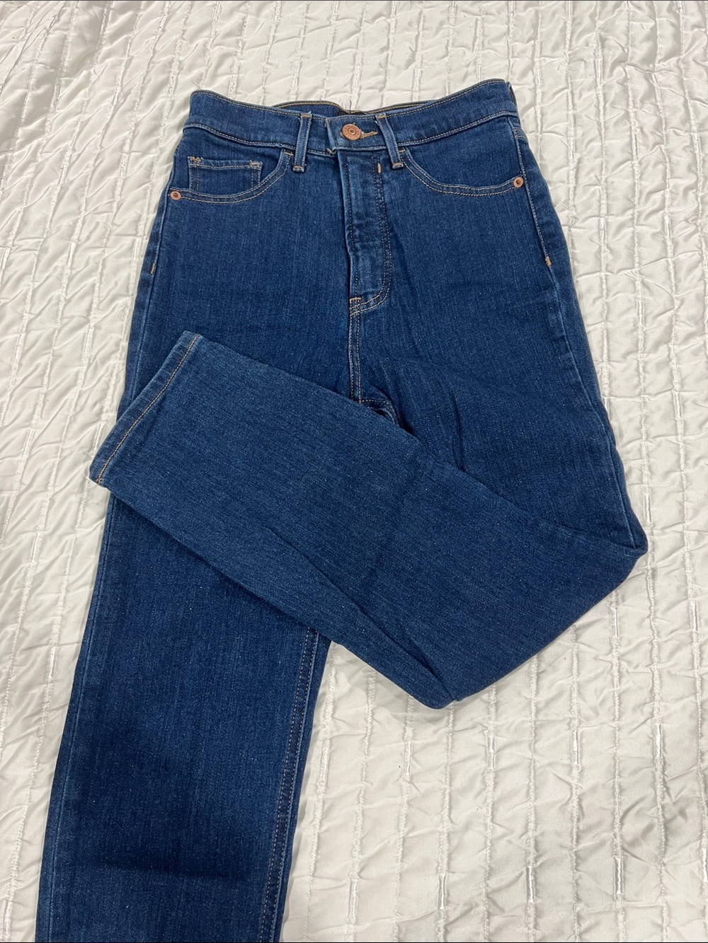Classic High-Rise Dark Blue Women's Express Mom Jeans